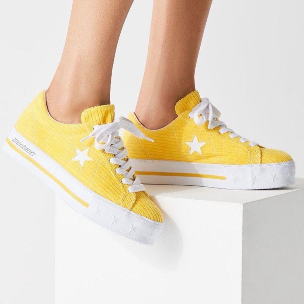 Converse One Star Platform Ox Vibrant Yellow